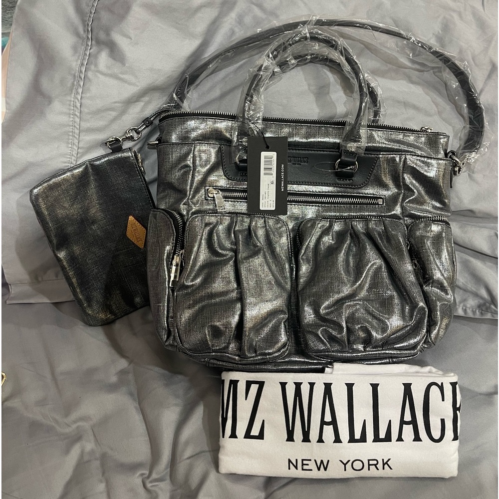 MZ Wallace Abbey Graphite Glazed Purse